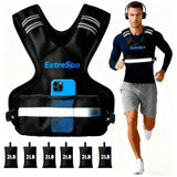 ExtreSpo Adjustable Weighted Vest for Women and Men, 20-32lb Weight Vest with 6 Ironsand Weights, Body Weight Vest Exercise Set with Reflective Strip for Strength Training and Workout