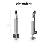 Samsung Bespoke AI Jet Lite Cordless Stick Vacuum with All-in-One Clean Station, 280AW Suction, Long Battery Life, Anti-Tangel Pet Tool, 2025, Pebble Gray, VS80F28DMP/AA