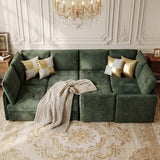 Convertible Comfy Extra Deep & Wide Seat Couch with Gold Metal Accents & Legs for Living Room