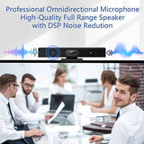 Conference Room Camera, 3-in-1, 1080p Full HD Webcam with Microphone and Speaker, USB Plug and Play (Black)