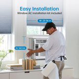 Adoolla Window Air Conditioner 6,000 Btus, Turbo Fast Cooling Up to 250 Sq.Ft. Flexible Window Opening(T Design), Window AC Unit with Remote & APP Control, Easy Install Kit, Auto Restart, 24H Timer