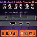 cocopar Portable Monitor 17.3 Inch 4K UHD 60Hz 150% sRGB Travel Monitor with Speaker