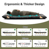 KASBAH Camping Sleeping Pad,Extra Wide 6 inch Thick Inflatable Sleeping Pads with Built-in Foot Pump and Pillow,Ultralight Camping Mat Gear for Outdoor Hiking,Camping