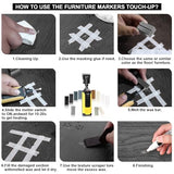 Laminate Wood Floor Repair Kit, Wax Melting Tool with Display (Gray)