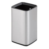 Trash Bin Kitchen 3.1 Gallon Square Garbage Can, Open Top Metal Design with Removable Liner for Office, Living Room, Hotel and Commercial Use