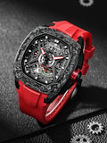 TSAR BOMBA Mens Automatic Watches Luxury Skeleton Mechanical Wristwatch for Men