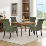 adochr Upholstered Fabric Accent Dining Chair, Arm Dining Chair with Elegant Tufted Club for Dining Room