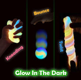 WATERELF Glow in The Dark Putty Slime for Kids, Fidget Sensory Artistic Therapy Putty Toys for Boys Girls Adults, Stress Relief Non-Sticky, Pink/Yellow/Orange