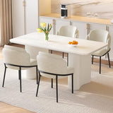 TreLined Dining Table Set for 4, 62.99" Rectangular Kitchen Table with 4 Chairs