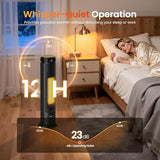 FLANUR Space Heaters for Indoor Use Large Room, 1500W Portable Electric Heater with Remote, 5 Modes, Safety Protection & Child Lock, 12H Timer, Oscillation Heater for Bedroom Home Office Black 1Pack