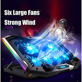 Laptop Cooler for Laptop 12-18 Inch Six Fans LCD Screen Laptop Cooling Pad Adjustable Notebook Stand