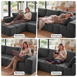 116" Modular Boneless Couch for Living Room
