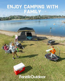 FanttikOutdoor Zeta C8 Pro Camping Tent 8 Person Instant Cabin Tent Setup in 60 Seconds with Rainfly & Windproof Portable with Carry Bag for Family Camping & Hiking, Khaki