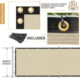 Privacy Fence Screen 4' x 50' Heavy Duty Fencing Cover Mesh Windscreen Cloth for Outdoor