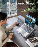 Laptop Cooling Pad 5 Fans Up to 17.3 Inch Heavy Notebook Cooler, Blue LED Lights, 2 USB Ports