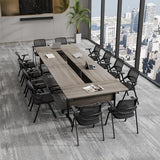 Usosidam Folding Conference Room Table, Modular Mobile Large Flip-Top Training Table