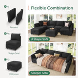 HONBAY Modular Sectional Sofa Couch with Storage, Modern U Shaped Sectional Sofa
