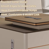 Modern L Shaped Executive Desk with Drawers & Dual Storage Cabinets, Executive Office Desk