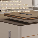 Modern Executive Office Desk with Drawers and Storage, Office Furniture Set for Home or Farmhouse Workspaces