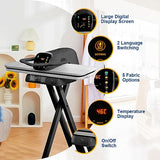 1800W Steam Press with 5 Fabric Settings Language Conversion and Voice Prompts, Iron Press with Spray Bottle and Press Pad for Home Business