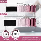 INDEPANDIA Wrist & Ankle Weights for Women and Men, 2lbs Pair Adjustable Silicone Weighted Bangles for Arm & Leg Workouts, Gradient Rose Mauve