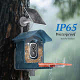 DOCOON Smart Bird Feeder with Camera, 2K HD AI Identify Birds Species, Bird Watching Camera with Solar Panel, Gift for Mom Dad Birdlovers
