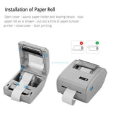 GRSJKRI Multifunction Desktop 110mm Thermal Paper Printer Barcode Label BT Communication Interface
