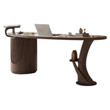 LIAN16PENG Curved Executive President Desk Office Computer Table Office