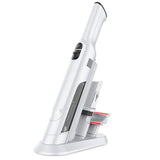PROMOMO Handheld Vacuum Cordless, Lightweight 1.4lb with Powerful Suction, Charging Dock, Single Touch Empty and Detachable Dust Cup, Portable Mini Car Vac for Home Office and Pet Hair (Creamy White)