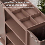 Heavy-Duty Linen Cleaning Cartwith Laundry Bag, Cleaning Service Cart with Storage Shelves for Room Service and Janitorial Use
