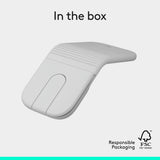 Logitech Mobi Fold Foldable Wireless Mouse with Quiet Click, Off-White