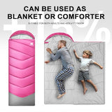 TANSTRIDER Sleeping Bags for Adults Warm Weather,3-4 Season 3lb Lightweight Sleeping Bag for Kids Girls Boys with Compression Sack,Camping Essentials Gear, Hiking,Travel,Backpacking,Outdoor & Indoor