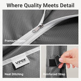 VIPEK R3C Plus Garment Rack Rolling Clothes Racks with Locking Wheels, Heavy Duty Clothing Rack Portable Closet with Adjustable Shelves & Side Hooks, Black Rack
