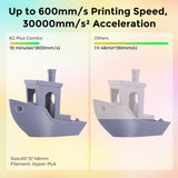 Creality K2 Plus Combo 3D Printer, Multi Color Printing with CFS, 600mm/s Print Speed