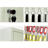 Wall Mounted Key Cabinet with Keychain Labels Secure Metal Box for Home Office Business