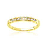 Oseew Customized 0.25CT Lab Grown Diamond Wedding Band For womens Stackable Bands and Wedding Rings(yellow gold) Engraving text