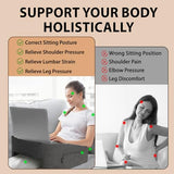 Lap Desk Pillow with Arm Rest, Gaming Pillow for Bed, Laptop Desk for Couch, Comfortable for Reading