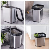 TooCust 2 Pack Stainless Steel Trash Can 2 Gallon, Open Top Trash Can