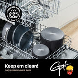 Titanium 12 Piece Set - Non-stick Cookware Set Without PFAS, PTFE, or PFOA, 3x More Durable, Dishwasher Safe, Oven Safe Guy Fieri's Flavortown