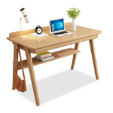 Modern Solid Wood Computer Desk - Simple Writing Desk for Students, Home Office, and Study - Versatile Furniture for Primary & Secondary School Use