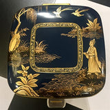 SKipdr Garbage Recycling Bin Sophisticated and Eleganthousehold Trash Can Hand-Painted Color Lacquered Gold Leaf