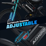 AONPO A20 PRO Electric Bike for Adults, Peak 3000W Ebike for Adults,52V 22.5AH Electric Dirt Bike,E-Bike Up to 120 Miles(PAS),17"x4" Fat Tire Hydraulic Dual Disc Brakes E Dirt Bike for Teens