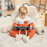 Nestl Fur Reading Pillow with Laptop Lap Desk, Stylish Back Pillow for Sitting Up, Lap Desk