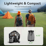 New Gen Portable Camping Shower with Heater & Foldable Bucket, Long-Lasting 6000mAh Rechargeable Camp Shower with Showerhead & Sprayer,Upgraded Pressure,5 Modes,Outdoor Camp Pump for Hiking,Travel,Pet