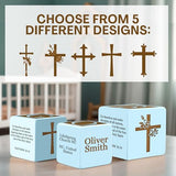 Personalized Baby Baptism Wood Block, Customized Laser Engraved Baptism Gifts for Boys & Girls, Custom Wooden Name Blocks, Personalized Catholic Bible Name Engraved Wood Blocks Handcrafted in the USA