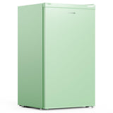 Upstreman 3.2 Cu.Ft Mini Fridge with Freezer, Single Door Mini Fridge, Dorm Fridge, Adjustable Thermostat, Mini Refrigerator for Bedroom, Office, Dorm, Green-BR321