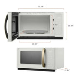 Wonderful Countertop Microwave 1.1 Cu Ft 1000 Watt Sensor Cook, 15 Presets, Touch Control, Metal Housing,12.4" Turntable,Auto Sensor Reheat