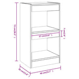 Free-Standing Bookshelf Tower - Sonoma Oak Bookcase & Room Divider, 40x30x72cm, Perfect for Bedroom, Office, Living Room, Reception Area, Stylish Storage Solution