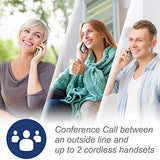 2-Handset Expandable Cordless Phone with Caller ID/Call Waiting, Handset Intercom & Backlit Display/Keypad, Silver VTech