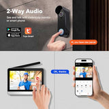 Video Doorbell Camera with Monitor Wireless Door Bell Phone Intercom System with 7" Touch Screen WiFi 1080P, Motion Detection